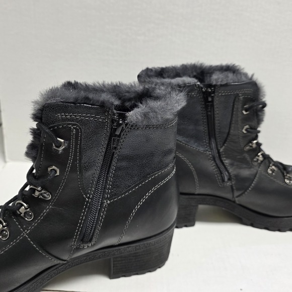 Cougar Dixon Black Leather Waterproof Round Toe Winter Ankle Boot Size 11 - Picture 6 of 16